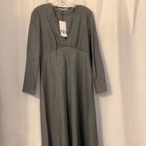 Zara long tweed dress
